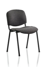 ISO Stacking Chair Charcoal Fabric Black Frame BR000059 DD
